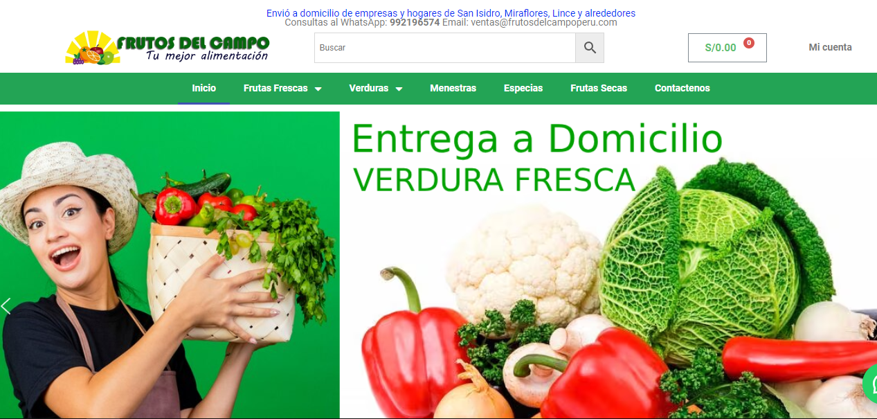 FRUTOS DEL CAMPO PERU CON TIENDA VIRTUAL VENDEDOR